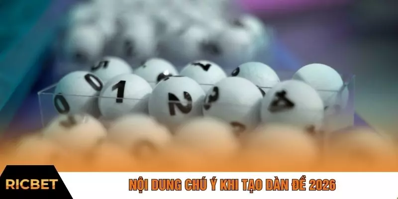 Nội dung chú ý khi tạo dàn đề 2026